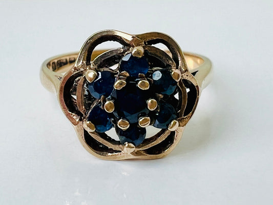 Vintage 9ct Gold Sapphire Ring