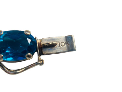 Vintage 10ct Gold Topaz & Diamond Bracelet