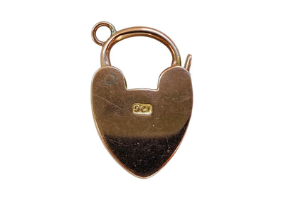 Antique 9ct Gold Heart Padlock Clasp