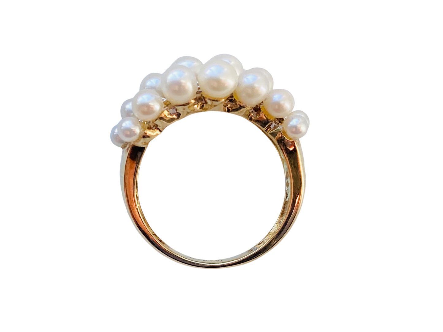 9ct Gold Pearl & Diamond Ring