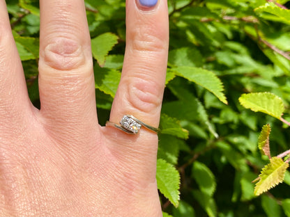 Antique 18ct Gold Toi Et Moi Diamond Ring