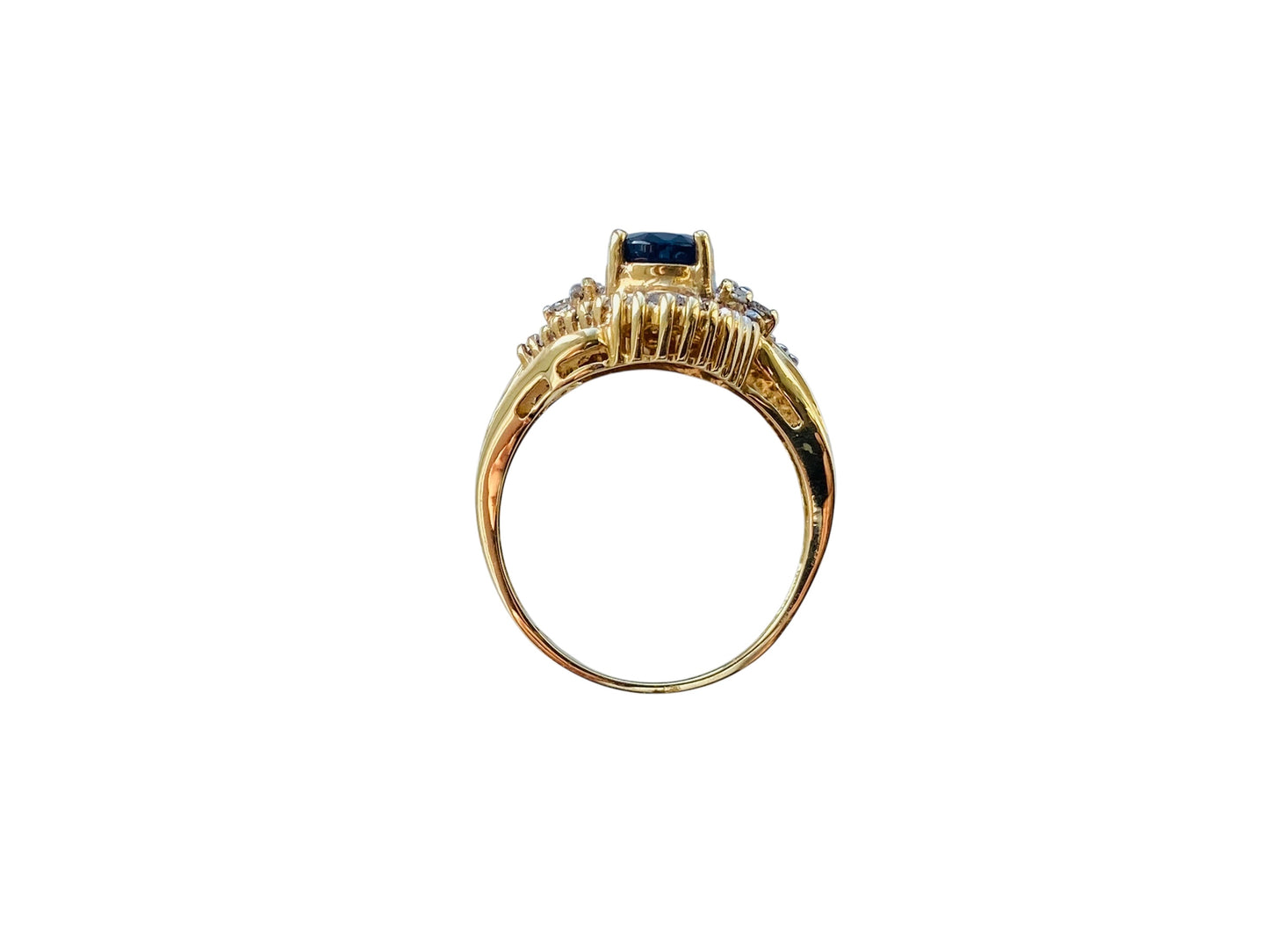 14ct Gold Sapphire & Diamond Ring