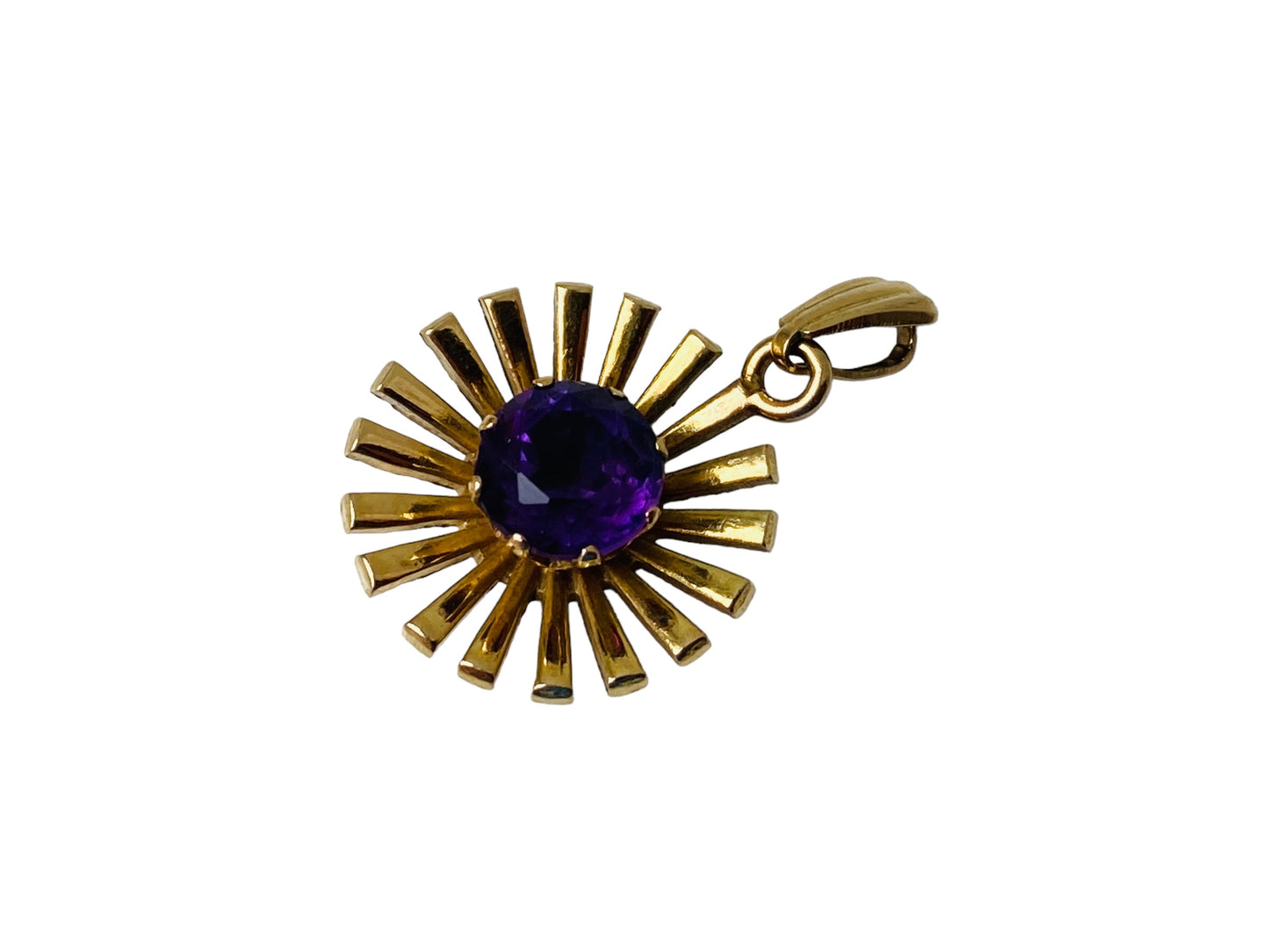 Vintage 9ct Gold Amethyst Pendant