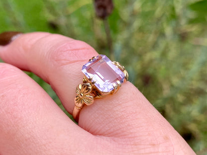 Vintage 9ct Gold Amethyst Ring