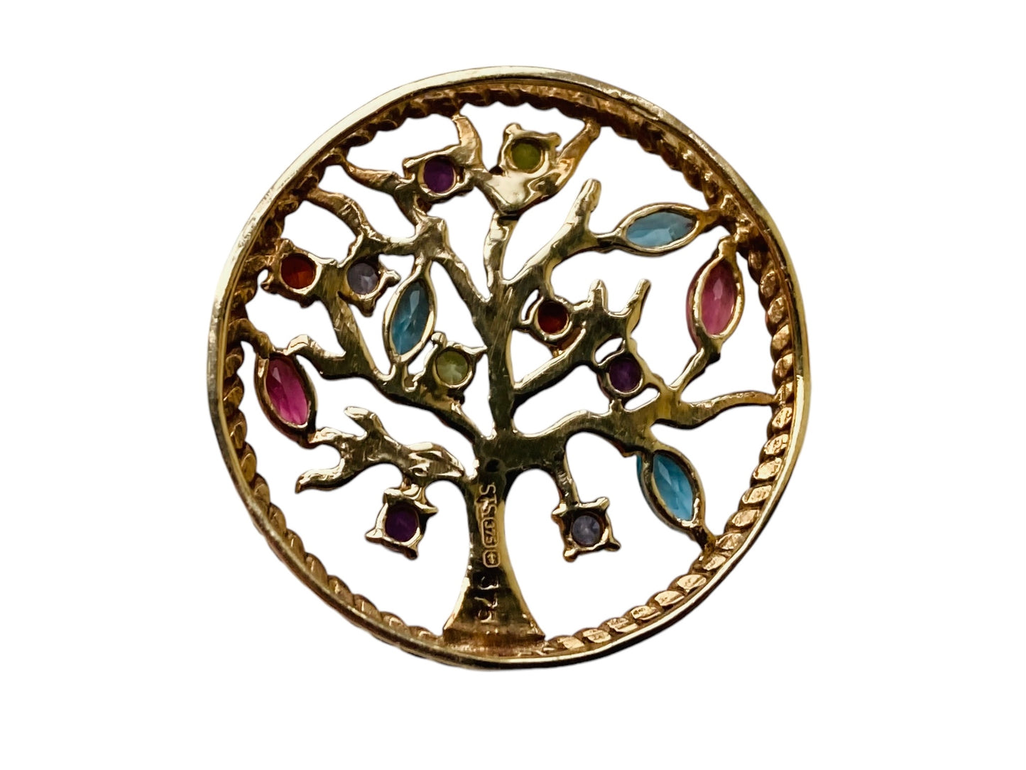 9ct Gold Diamond Tree Of Life Pendant