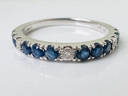 9ct Gold Sapphire & Diamond Ring