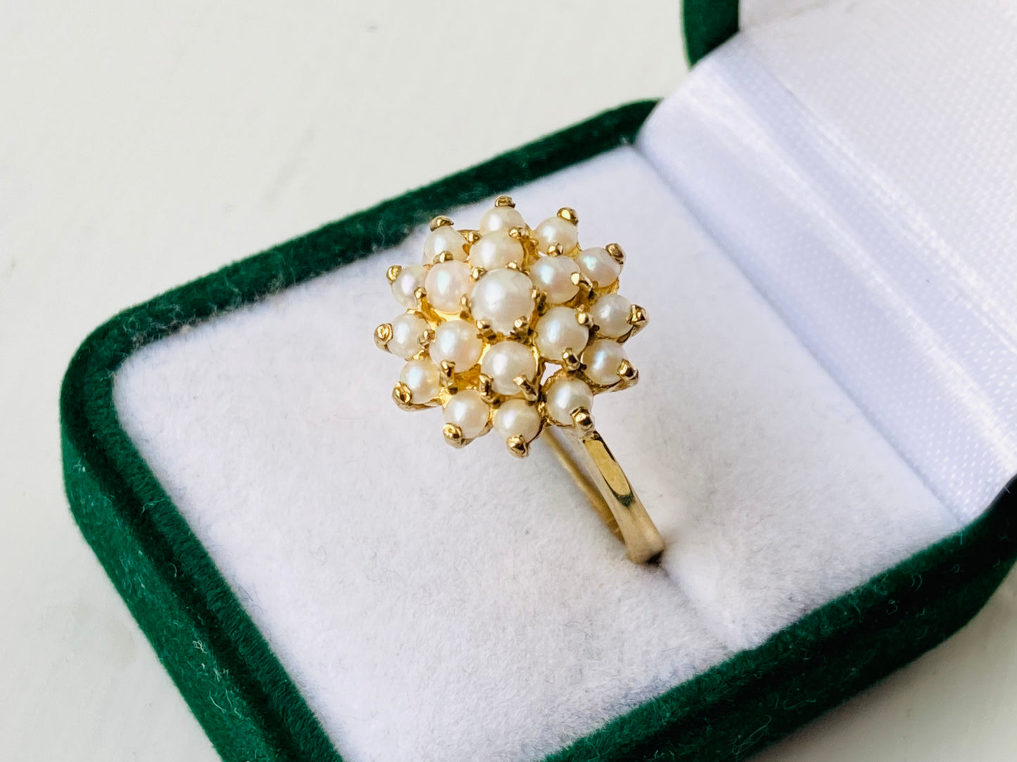 Vintage 9ct Gold Pearl Ring