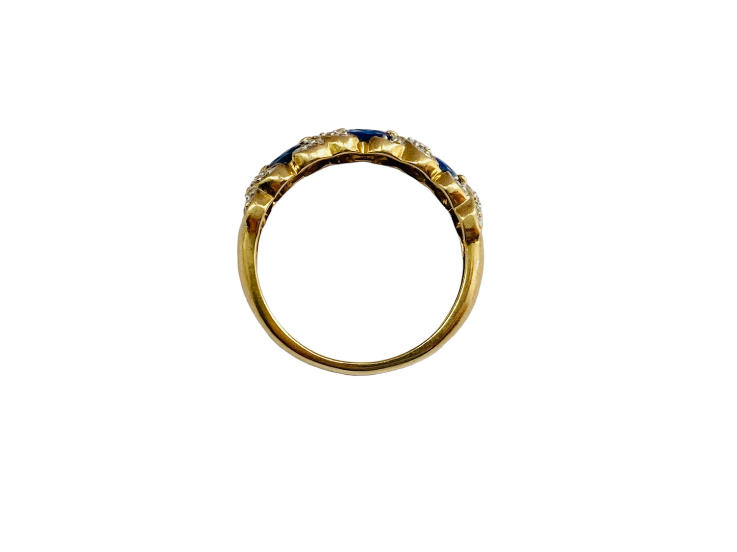 9ct Gold Sapphire & Diamond Ring