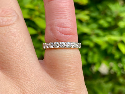 18ct Gold 0.75ct Nine-Stone Diamond Ring