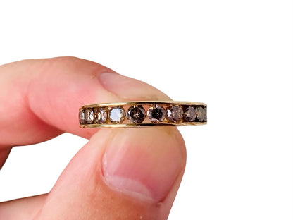 9ct Gold Champagne Diamond Ring