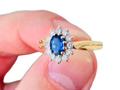 18ct Gold Sapphire & Diamond Ring