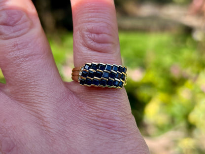 Vintage 18ct Gold Sapphire & Diamond Ring