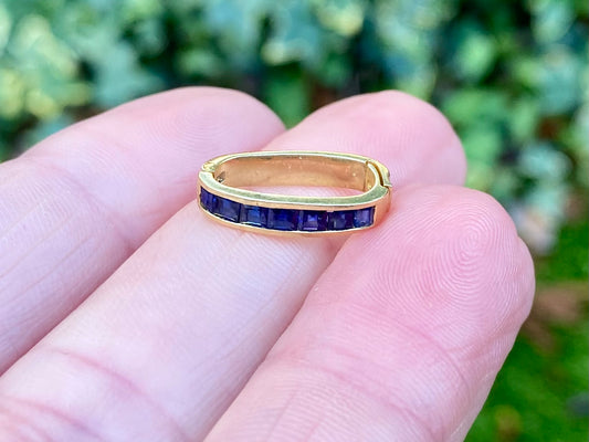 Vintage 18ct Gold Sapphire Connector