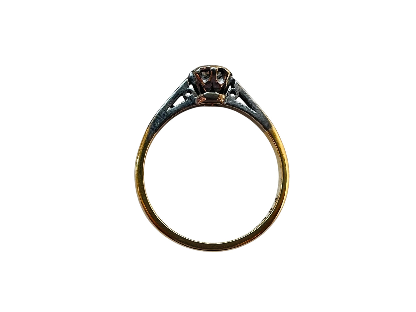 Antique 18ct Gold Diamond Solitaire Ring