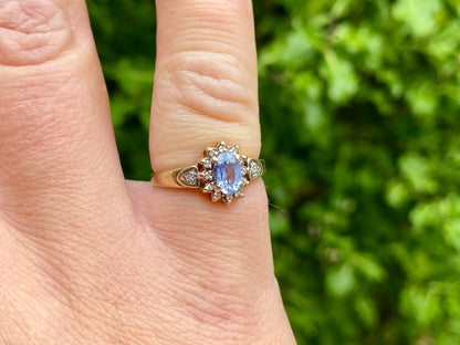 9ct Gold Sapphire & Diamond Ring