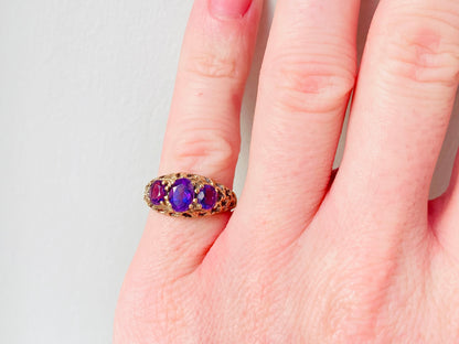 9ct Gold Amethyst Ring