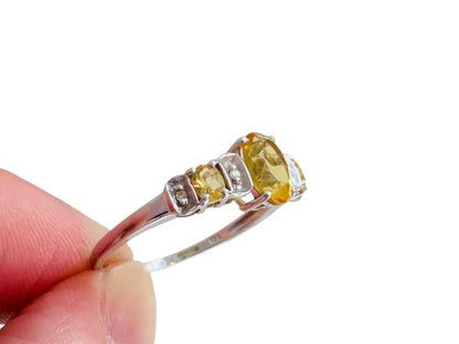 9ct Gold Scapolite & Diamond Ring