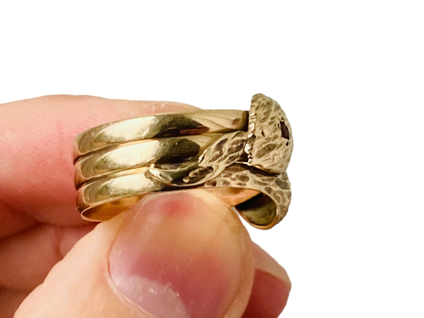 Vintage 9ct Gold Snake Ring