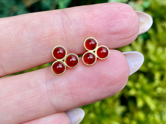 14ct Gold Amber earrings
