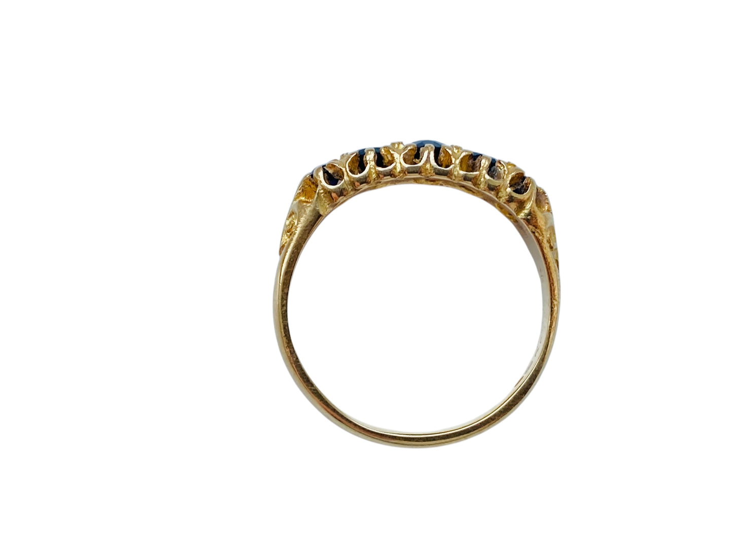 Vintage 18ct Gold Five-Stone Sapphire Ring