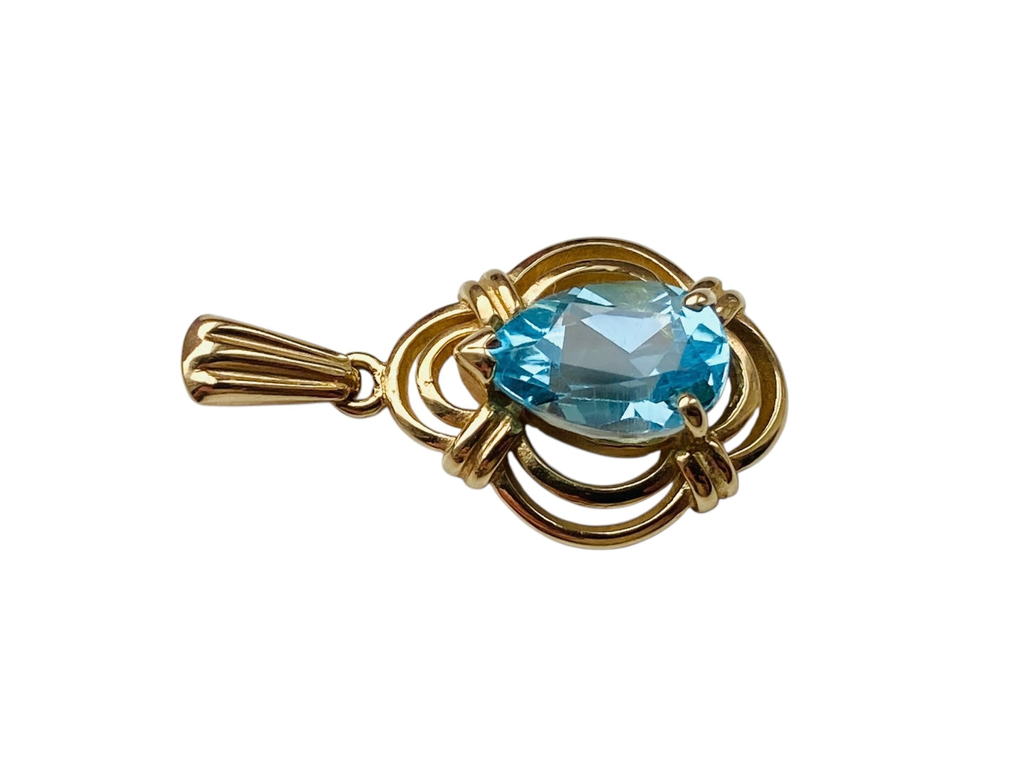 9ct Gold Topaz Pendant
