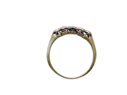 Antique 18ct Gold Sapphire & Diamond Ring