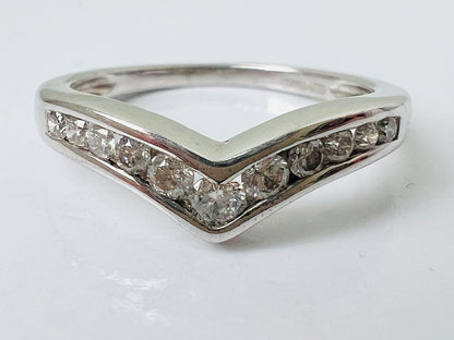 9ct Gold Diamond Wishbone Ring