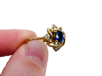 18ct Gold Sapphire & Diamond Ring