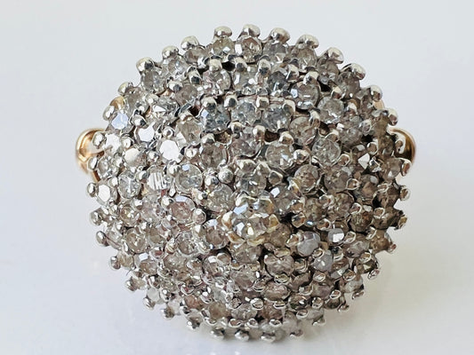 9ct Gold 1.00ct Diamond Cluster Ring