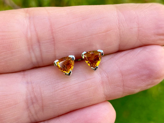 9ct Gold Citrine Earrings