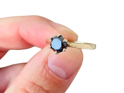 9ct Gold Black Diamond Ring