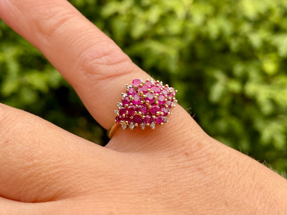 9ct Gold Ruby & Diamond Ring