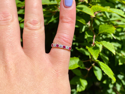 18ct Gold Ruby & Diamond Ring