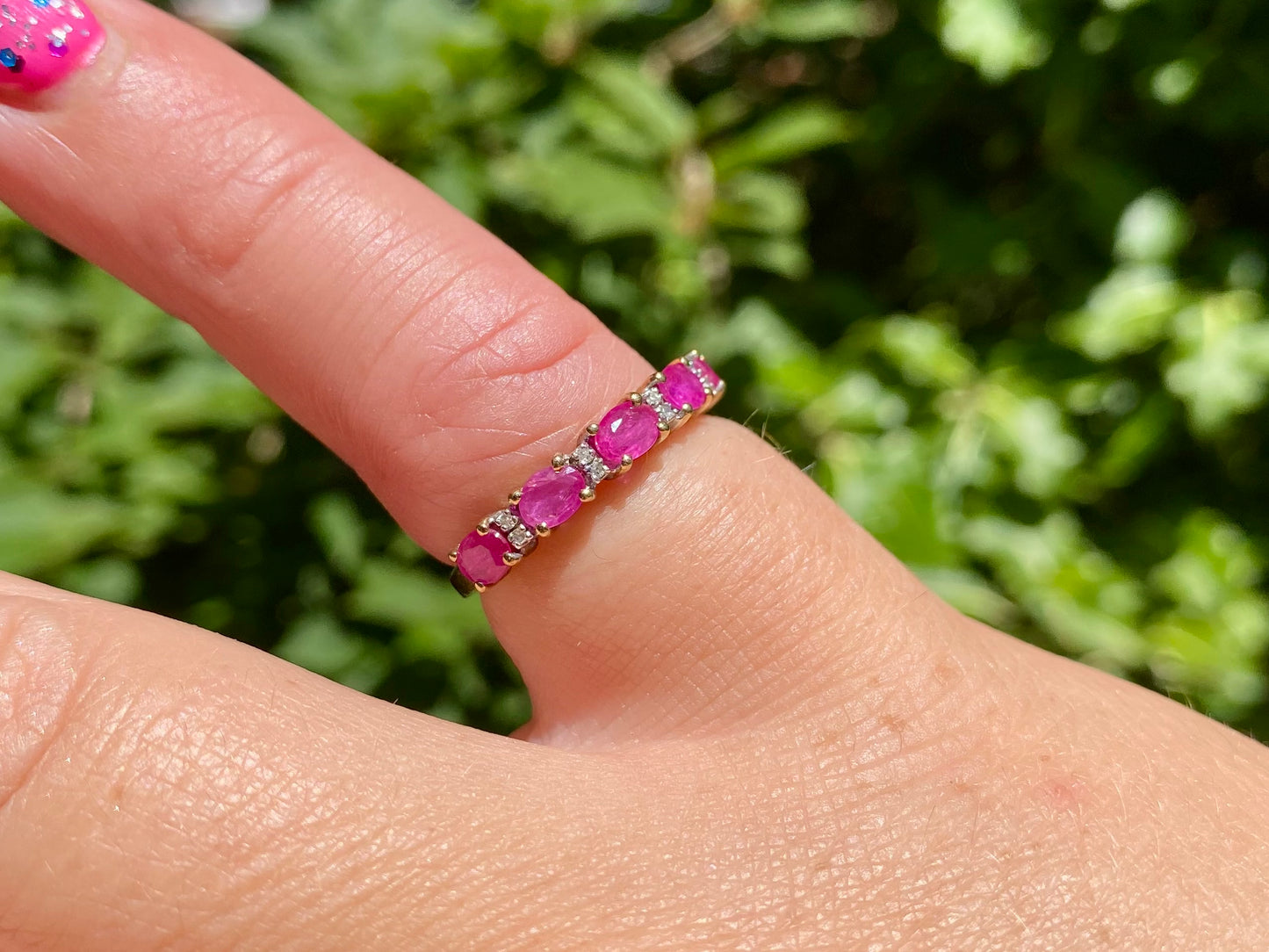 9ct Gold Ruby & Diamond Ring