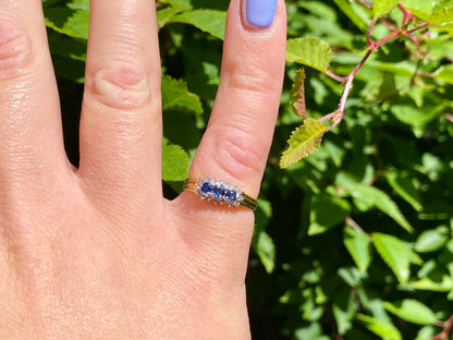 18ct Gold Sapphire & Diamond Ring