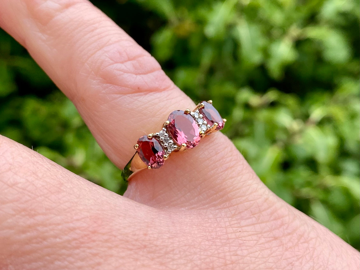 9ct GoldTourmaline & Diamond Ring