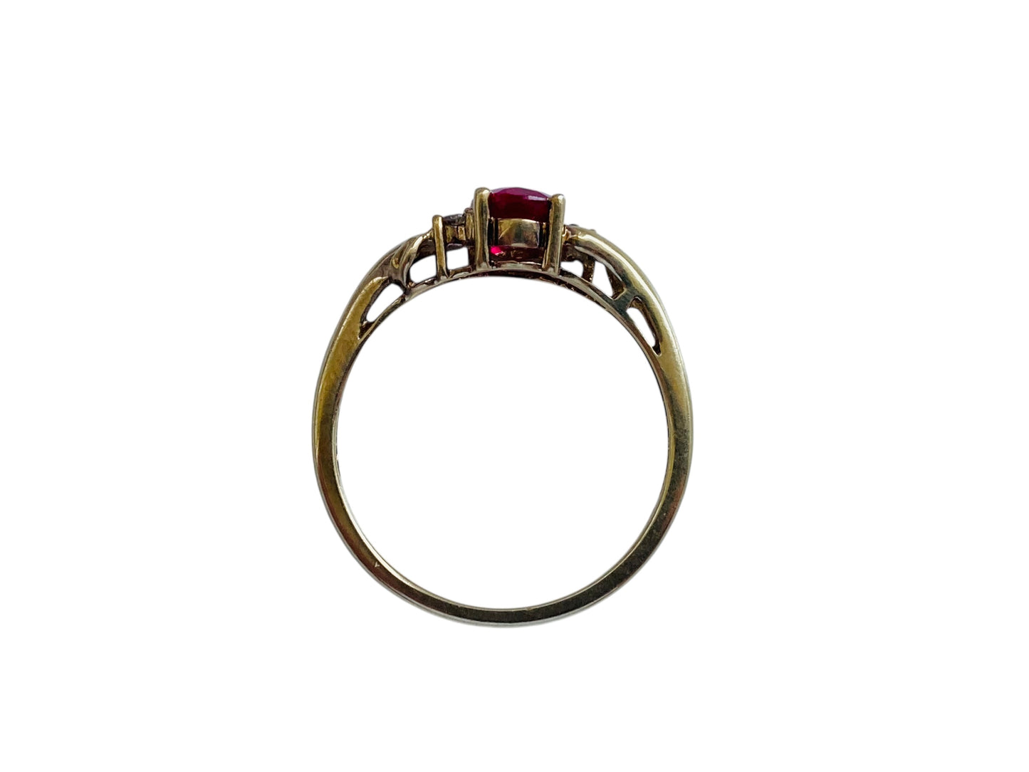 9ct Gold Ruby & Diamond Ring
