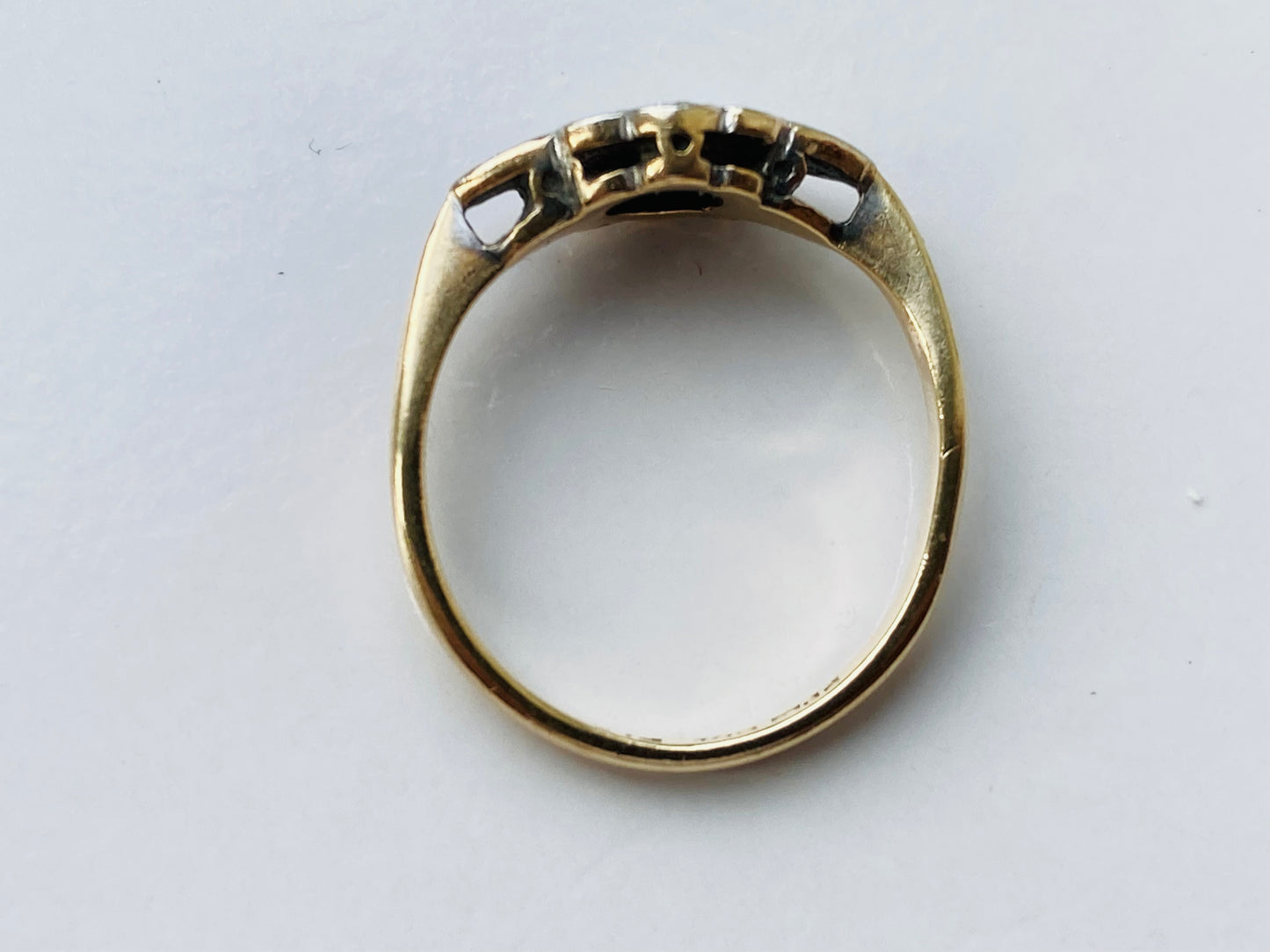 Antique 9ct Gold Diamond Ring