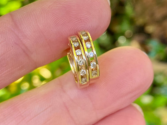 14ct Gold Diamond Earrings