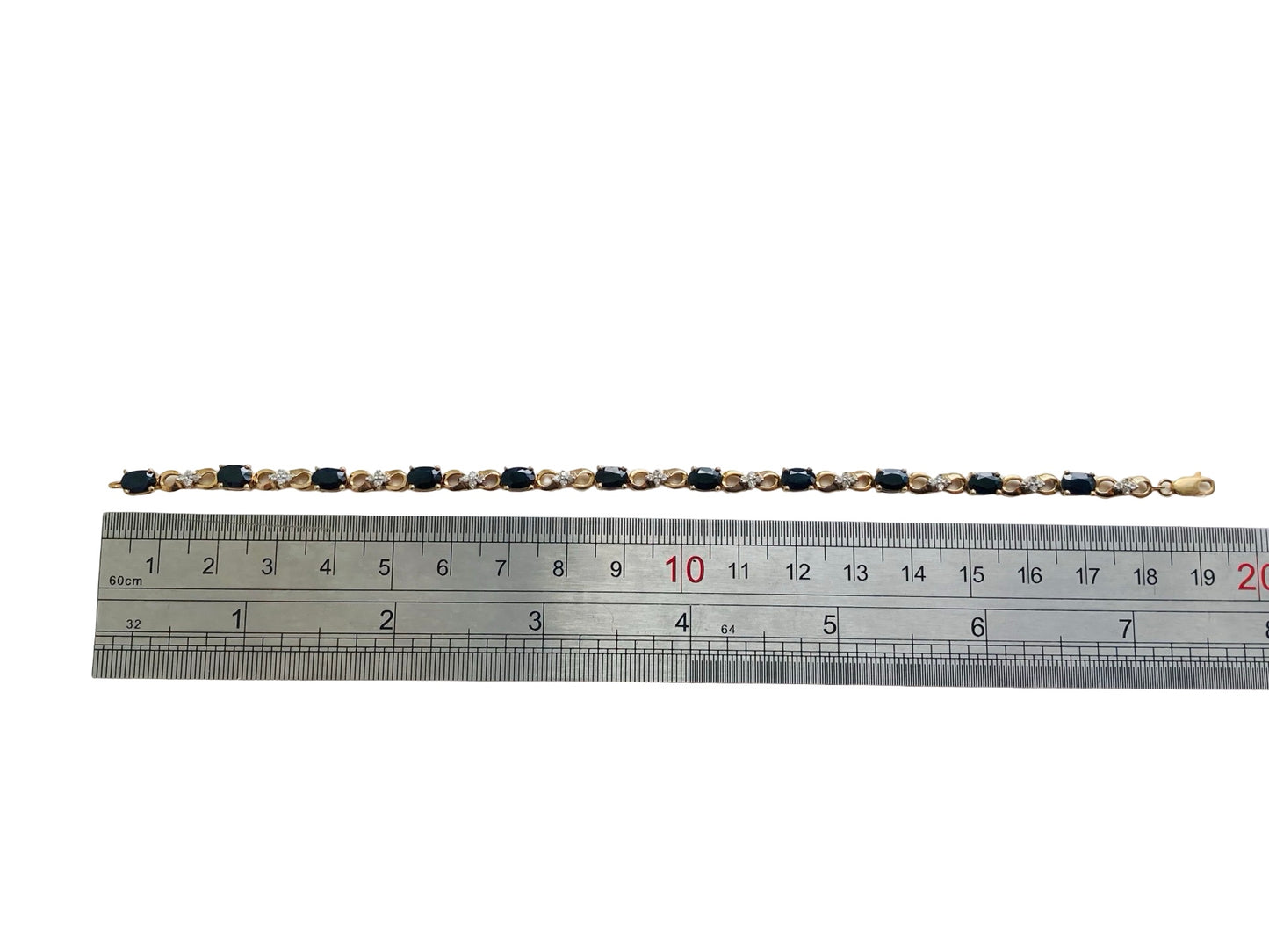 9ct Gold Sapphire & Diamond Bracelet