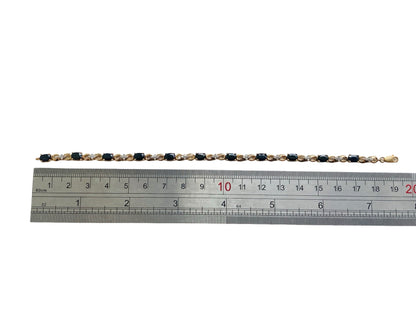 9ct Gold Sapphire & Diamond Bracelet