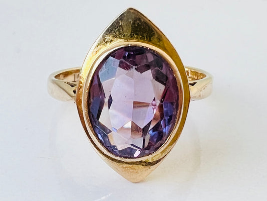 Vintage 9ct Gold Amethyst Ring