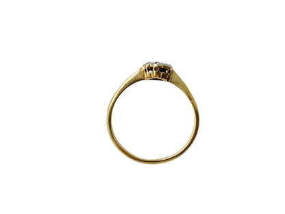 Antique 18ct Gold Diamond Daisy Ring