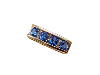 9ct Gold Tanzanite & Diamond Pendant