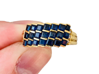 Vintage 18ct Gold Sapphire & Diamond Ring