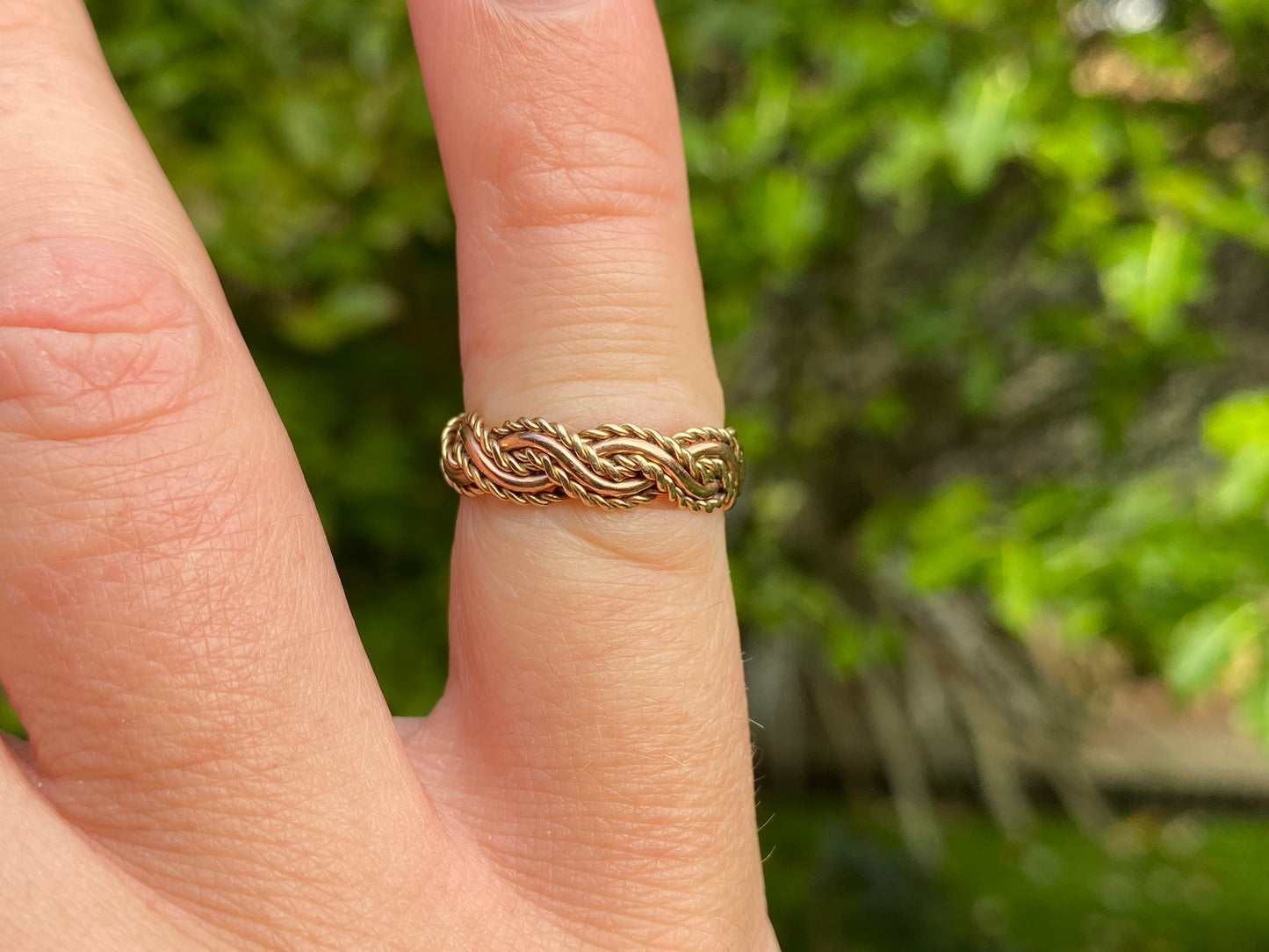 9ct Gold Twisted Rope Braid Ring