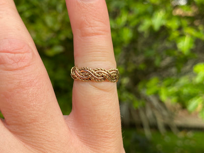 9ct Gold Twisted Rope Braid Ring