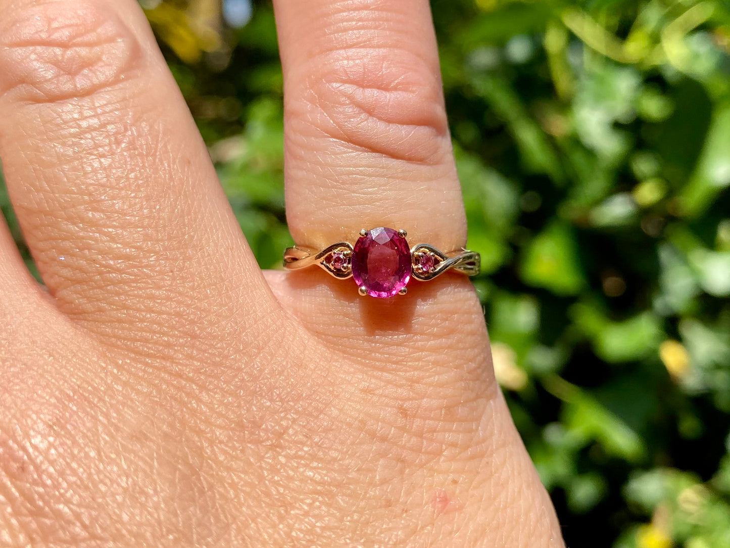 9ct Gold Pink Tourmaline Ring