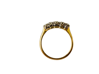 Antique 18ct Gold Five-Stone Diamond Ring