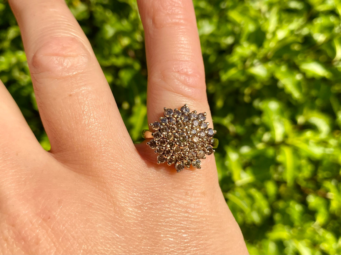 9ct Gold 1.95ct Champagne Diamond Ring